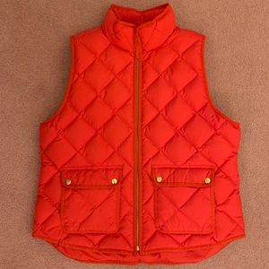 J. Crew Red Puffer Vest